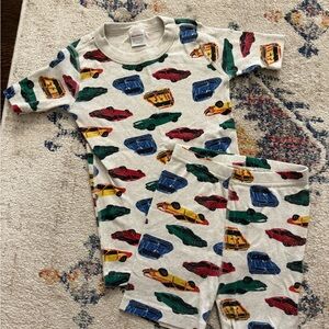 Hanna Andersson Colorful Car Print Kids Pajama Set size  130
